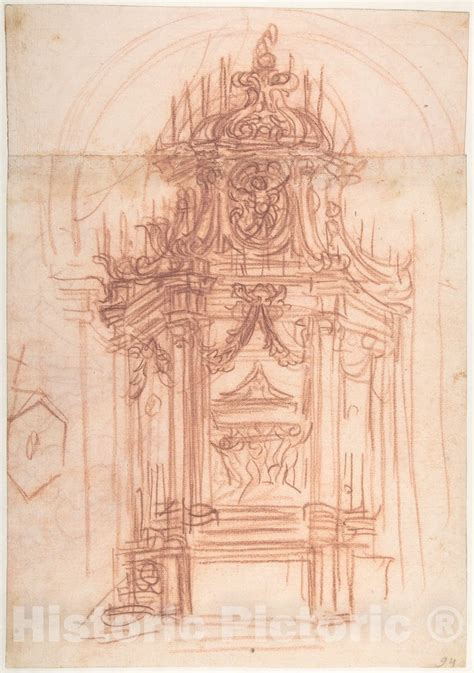 Design for a Catafalque - Artist: Baldassarre Franceschini (il Volterrano) - Created: c1669 ...