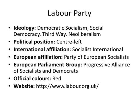 PPT - Labour Party PowerPoint Presentation - ID:1740847