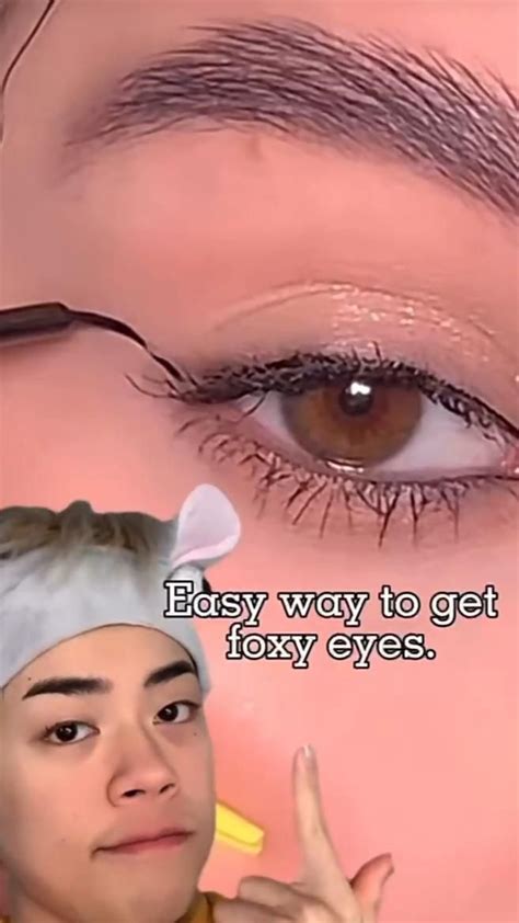 Easy way to get fox eyes | Eye makeup tutorial, Asian eye makeup, Eye ...