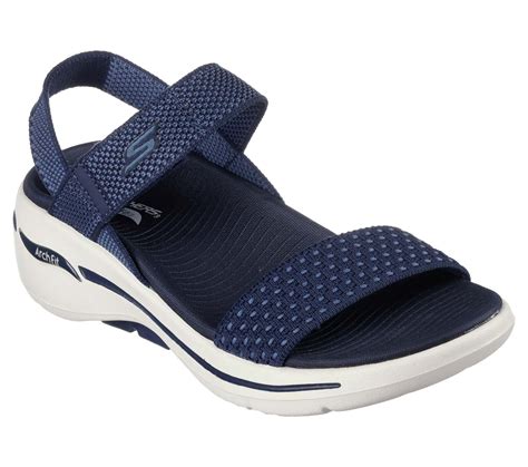 Skechers Arch Fit Go Walk Sandals NVY Navy Womens Comfortable Sandals 140264