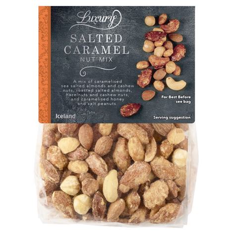 Iceland Luxury Salted Caramel Nut Mix 225g | Dried Fruit, Nuts & Snacks ...