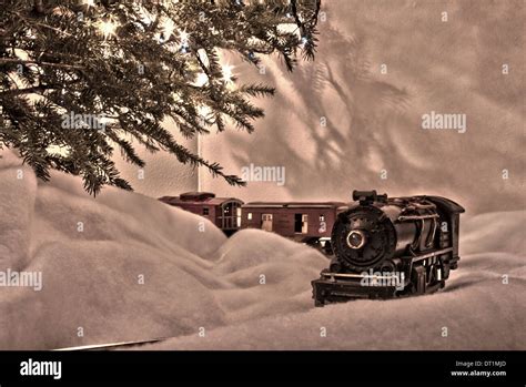 Lionel Steam train under a Christmas Tree Stock Photo - Alamy