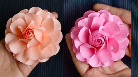 Easy Way To Make Realistic Paper Rose - Paper Flower - Paper Craft ...