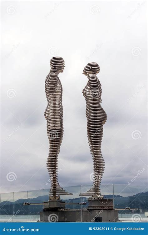 Moving Metal Statues of Ali and Nino, by Tamar Kvesitadze, in Batumi, Georgia. Editorial Photo ...