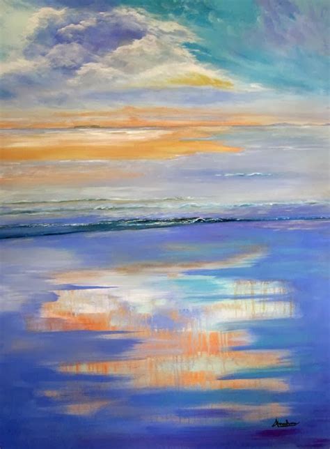 Seascape Artists International: Original Contemporary Seascape Painting "Wispy Passion" by ...