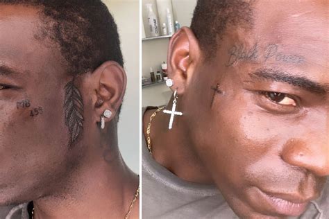 Mario Balotelli shows off new 'MB 459' face tattoo to add to collection ...