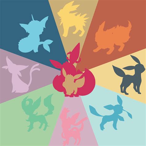 Eevee Evolutions Silhouette