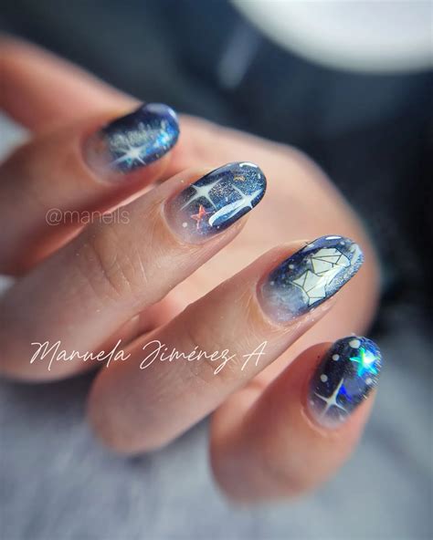 17+ Blue Galaxy Nails That Are Absolutely Magical - Nail Designs Daily