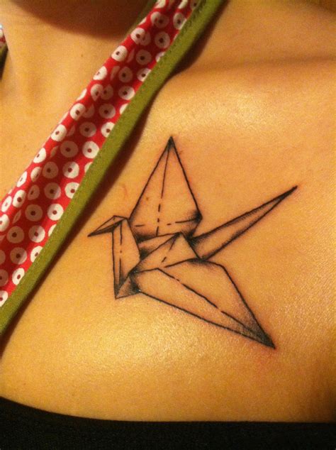 Fresh origami paper crane by Jimbo at Boulevard tattoo- Anderson, SC ...