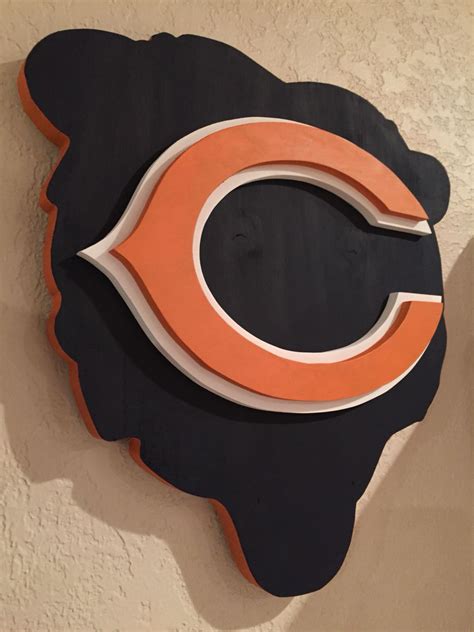 Chicago Bears 3D wood sign | Chicago bears, Teds woodworking, Bear