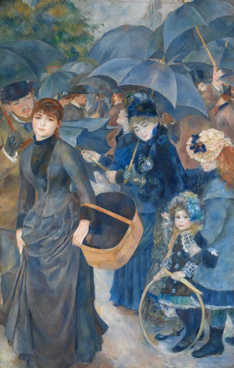 Pierre-Auguste Renoir - The Umbrellas, | Art painting, Impressionist art, Art gallery