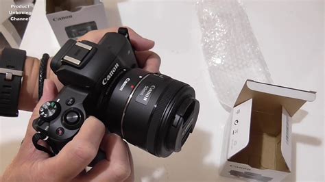 Canon EF 50mm Lens and Mount Adapter Unboxing and Install on Canon EOS M50 Mirrorless Camera ...