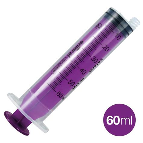 Enteral-Isosaf Sterile Enfit Purple Enteral Feeding Syringe 60ml [Pack of 50] | Enteral feeding ...