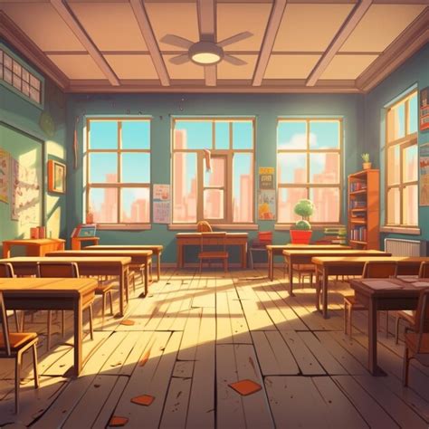 Premium AI Image | Elementary school corridor