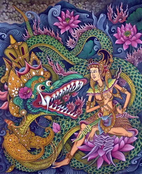 bali painting 1 | Seni tradisional, Sejarah seni, Gambar naga