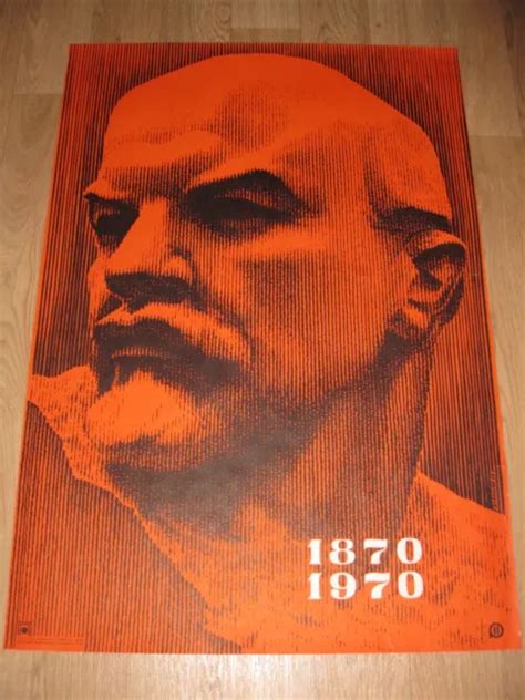 ORIGINAL VTG 1969 Russian Soviet 100 Years Lenin Anniversary Propaganda Poster £208.02 - PicClick UK