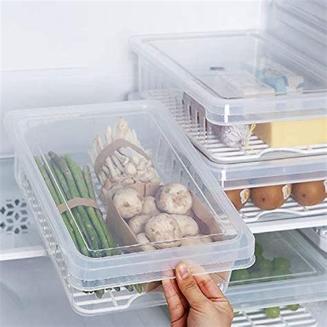 Food Storage Containers with metal strainer Kitchen storage Food ...