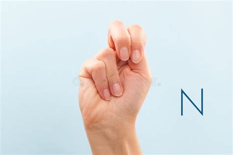 American sign language N. stock image. Image of nonverbal - 116972841