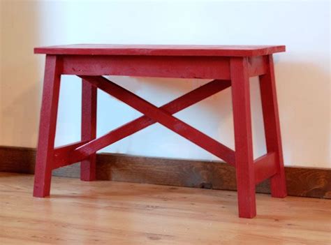 Small Easy Rustic X Bench Farmhouse Bedroom Benches, Rustic Bench, Farmhouse Table, Red ...