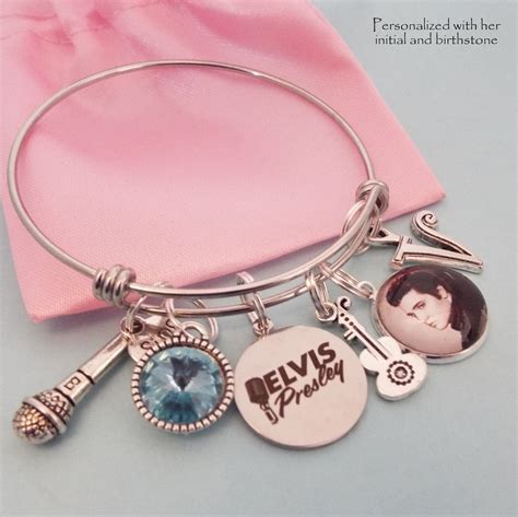 Elvis Presley Fan Gift Elvis Presley Charm Bracelet Music - Etsy