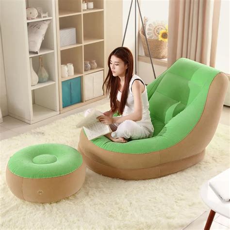 Lazy Sofa Single Small Inflatable Sofa Bed Bedroom Balcony Nap Creative ...