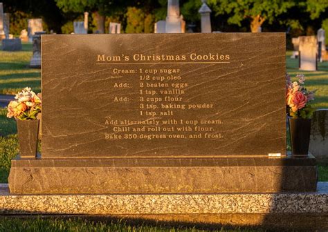 Recipes Etched on Gravestone for All Eternity - The New York Times