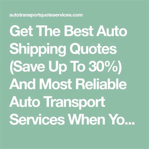 Get The Best Auto Shipping Quotes (Save Up To 30%) And Most Reliable ...