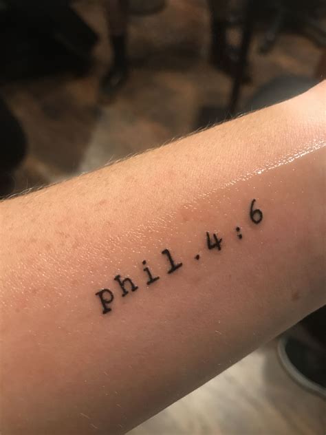 Philippians 4:6- my tattoo | Cute tattoos for women, Verse tattoos, 13 tattoos