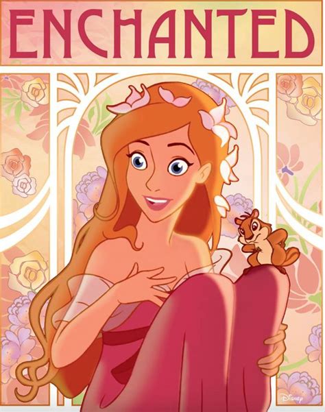 Giselle and her best friend, Pip the chipmunk from Enchanted | Disney, Chipmunks, Enchanted