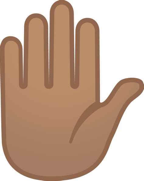 "raised hand: medium skin tone" Emoji - Download for free – Iconduck