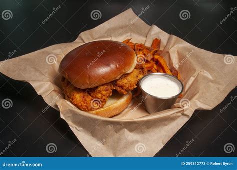 Southern Fried Chicken Sandwich Stock Image - Image of food, country ...