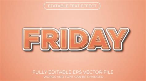 Premium Vector | Friday text effect