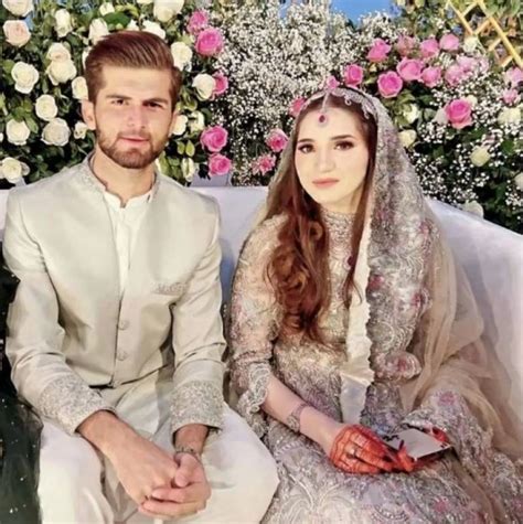 The first images of Shaheen Shah Afridi and his wife Ansha from their wedding have just been ...