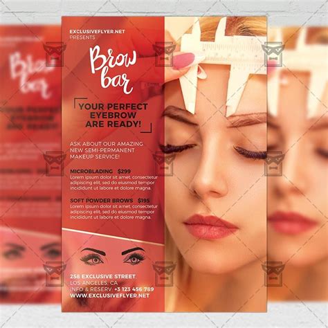 Eyebrow Microblading Flyer - Business A5 Template | Microblading, Microblading eyebrows, Eyebrows