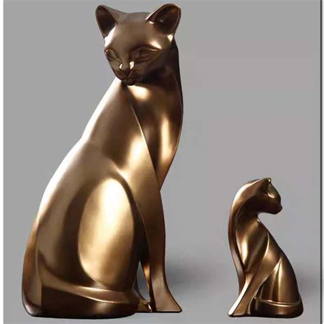 Animal Statue Metal Cat Sculpture Stainless Steel Cat Sculpture