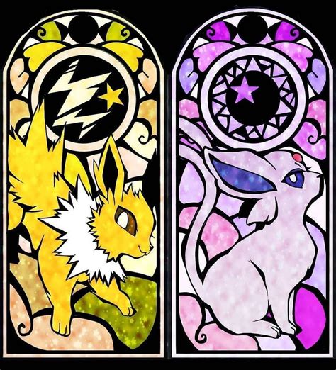 Retro Nintendo — Stained Glass Eeveelutions by Nekomeruma | Pokemon ...