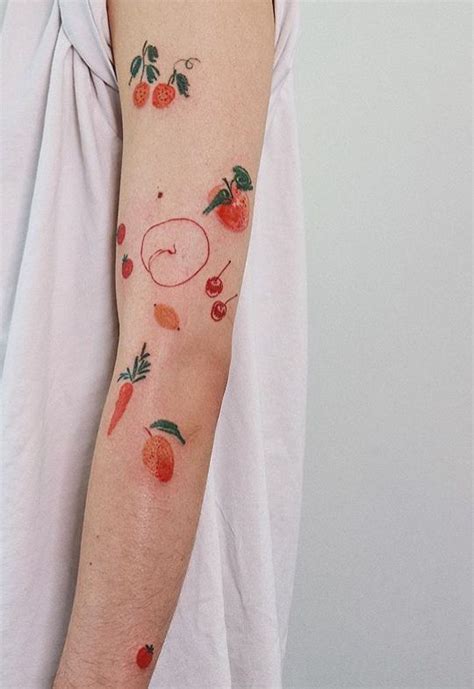 Gong Greem fruit tattoo | Fruit tattoo, Simplistic tattoos, Inspirational tattoos