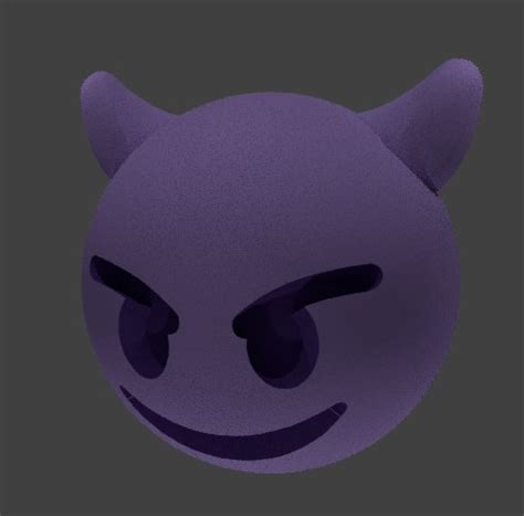 Smiling imp emoji 3D model - TurboSquid 1239957