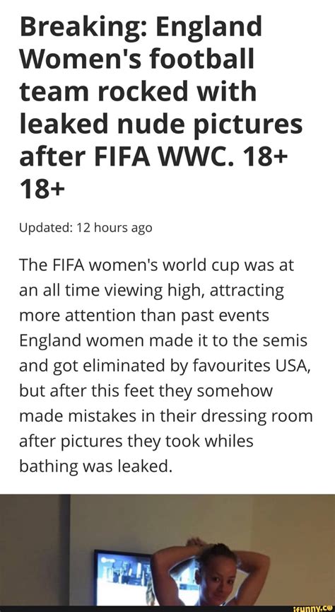 Breaking: England Women's football team rocked with leaked nude pictures after FIFA WWC. 18+ 18 ...