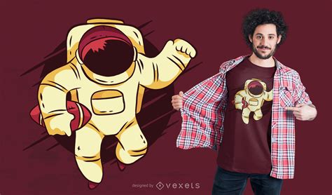 Astronaut Football T-shirt Design Vector Download