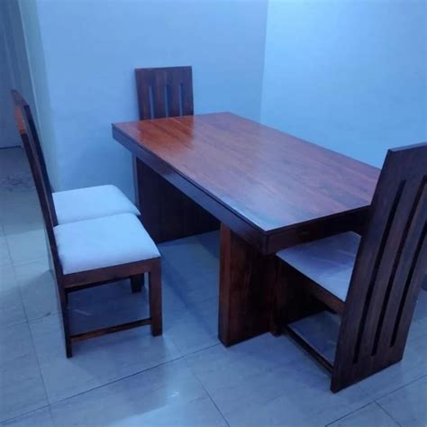 4 Seater Wooden Dining Table Set at Rs 14000/piece | Teak Wood Dining ...