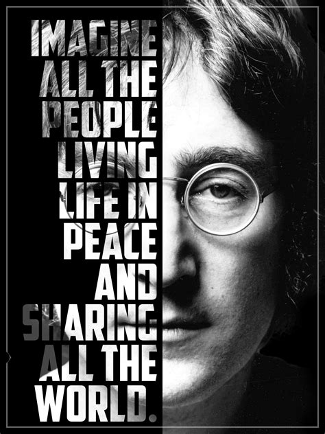 John Lennon - Imagine Poster | Seni batu, Grafis, Lukisan wajah