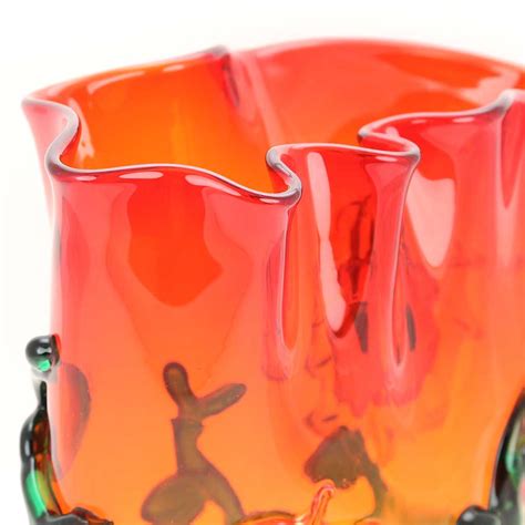 Murano Glass Vases | Murano Glass Abstract Flower Vase - Red