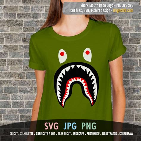 Shark Mouth Logo Bape SVG Cut File - Origin SVG Art