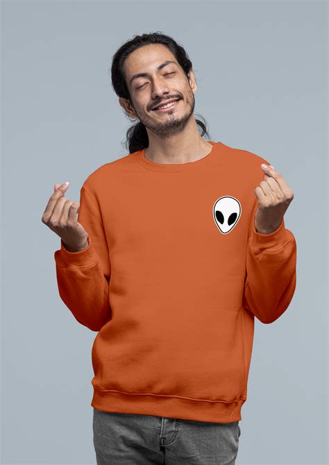Alien Face Orange Sweatshirt – gavin paris