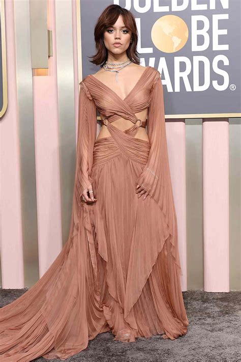 Jenna Ortega Is a Gucci Goddess on the 2023 Golden Globes Red Carpet