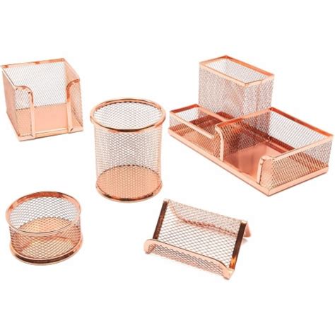 Mesh Wire Desk Organizer Set (Rose Gold, 5 Pieces), PACK - Kroger