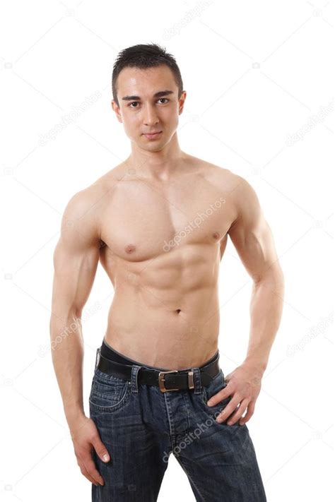 Shirtless man with toned body — Stock Photo © buecax #76474135