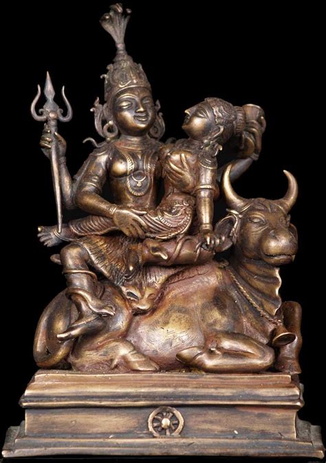 SOLD Shiva Statue With Shakti & Nandi 8" | Shiva statue, Statue, Shiva art