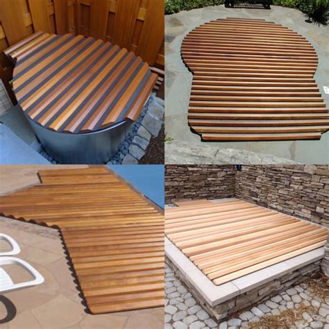 Insulating & Structural Cedar hot tub & spa Roll-Up® Cover